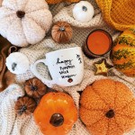 PUMPKIN SPICE SEASON jesienny kubek ręcznie malowany  350ml
