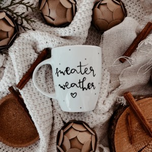 OUTLET SWEATER WEATHER ręcznie malowany kubek 300ML 