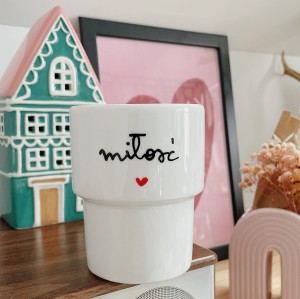 kubek walentynkowy miłość ręcznie malowany barowy 350 ml