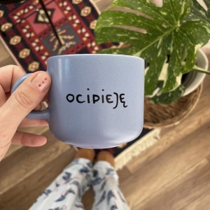 ocipieję niebieski kubek ręcznie malowany 330 ml My Mug Company