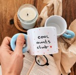 cool aunts club kubek niebieskie ucho czerwone ucho ręcznie malowany 280 ml My Mug Company