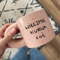 kubek z napisem wiecznie kurwa coś kamionka różowy czerwone kropki 300 ml.JPG