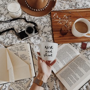 RISE AND SHINE ręcznie malowany kubek 350ML