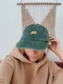 damska zielona czapka z daszkiem croissant.JPG