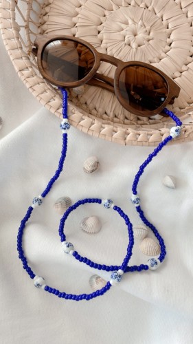 łańcuszek do okularów z koralików szklanych HOLLAND.JPG